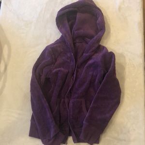 Fuzzy purple sweater size 7